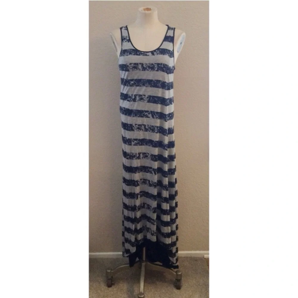 Striped Tank Maxi Dress in Black and White - Picture 8 of 8